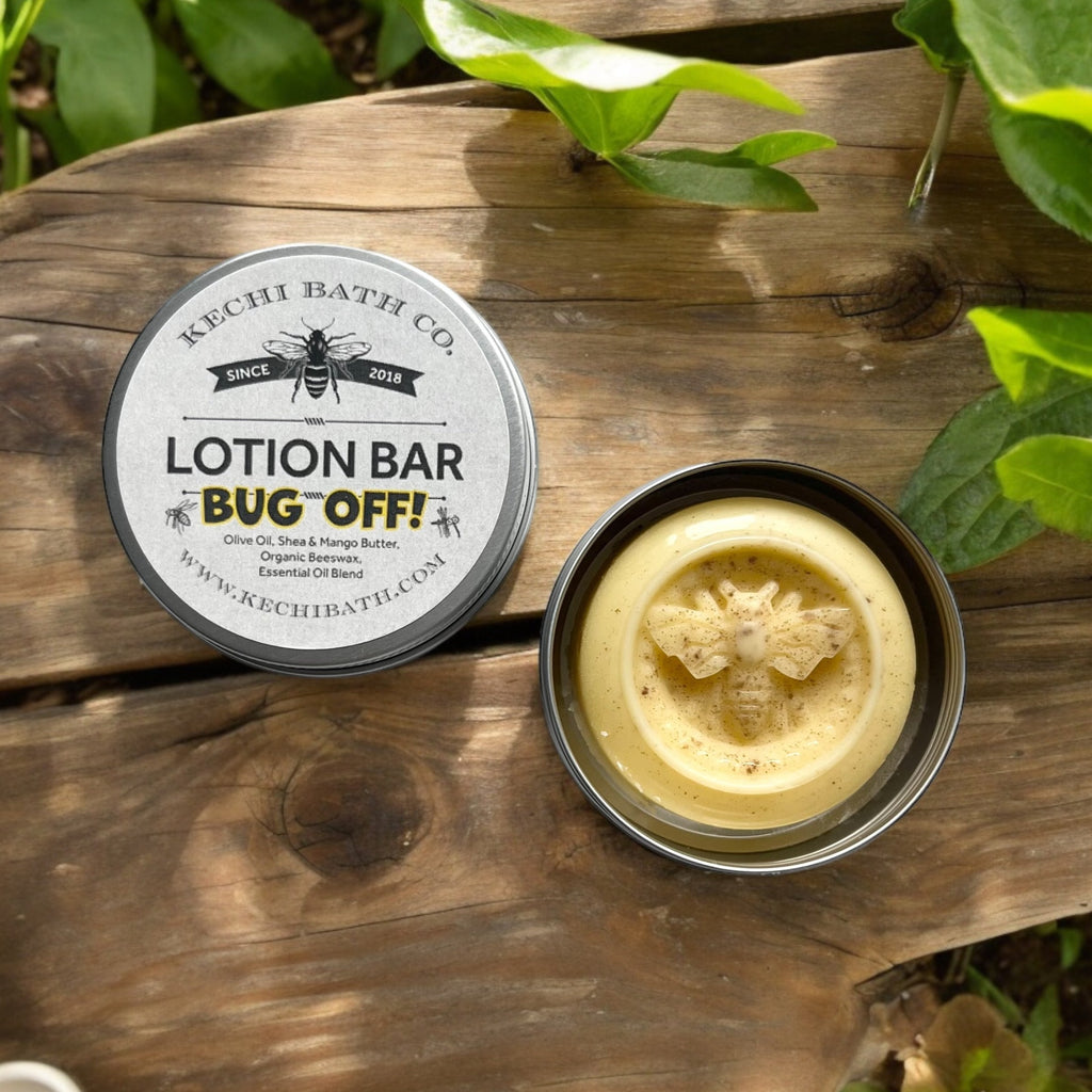 BUG OFF ! All Natural Insect Repellent, Essential Oils Solid Lotion Bar, Deet-Free Mosquito Repellent
